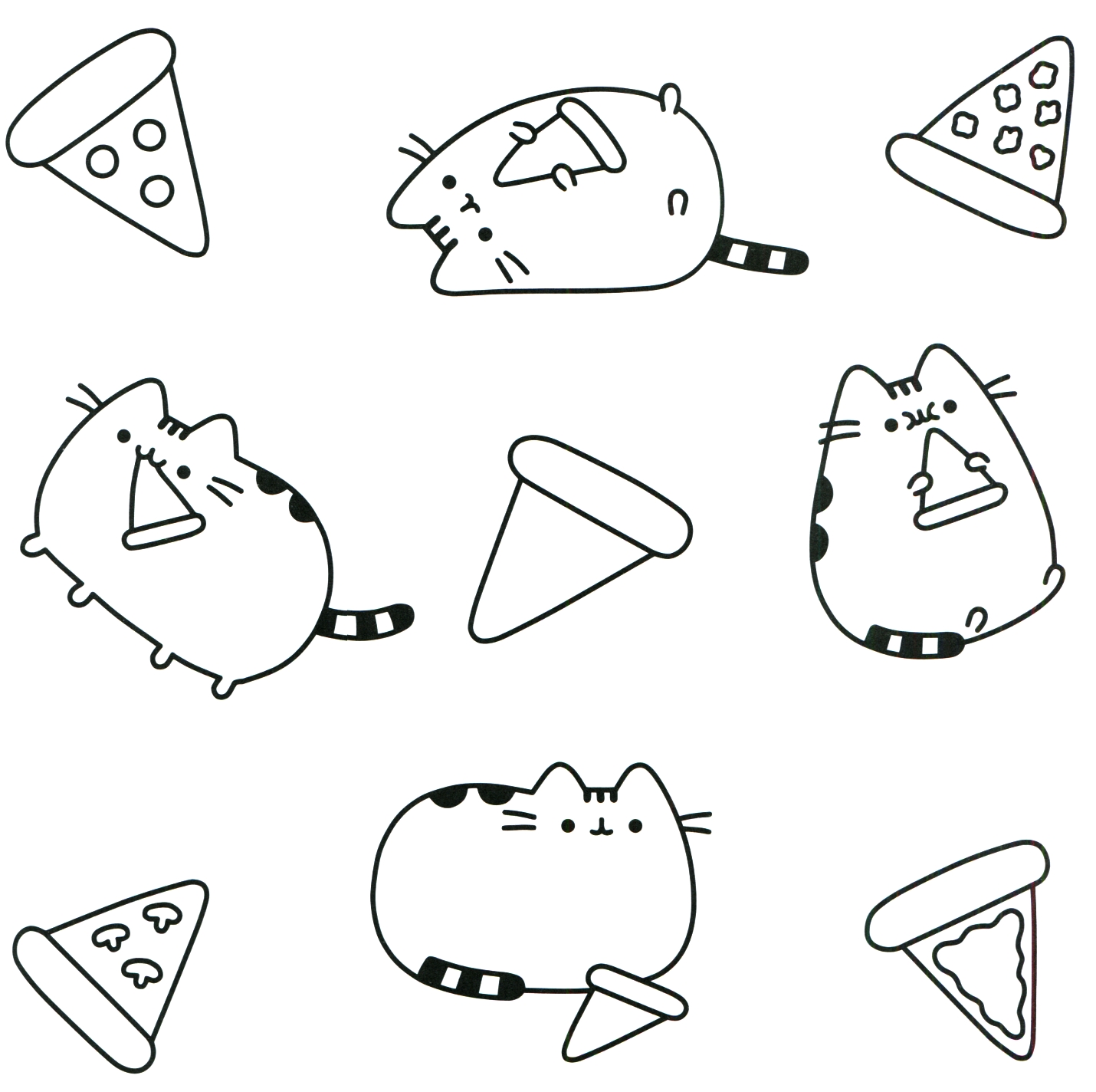 Pusheen And Pizza