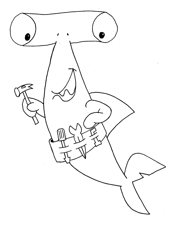Hammerhead Shark With Tools