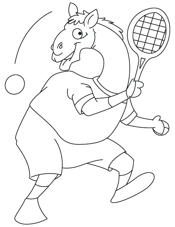 Camel Playing Tennis