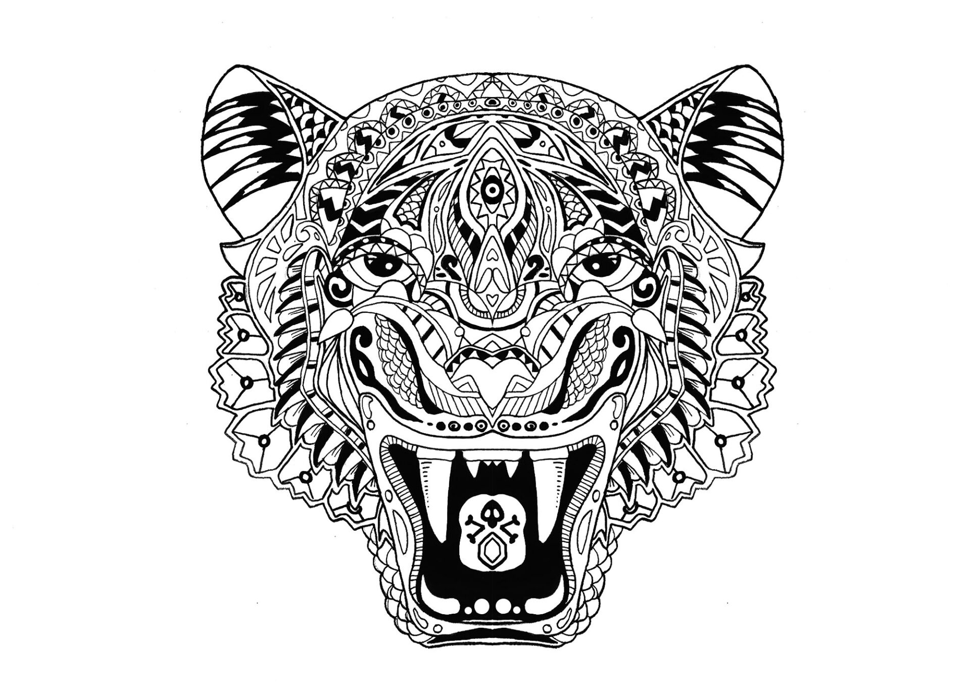 Mandala Tiger's Face