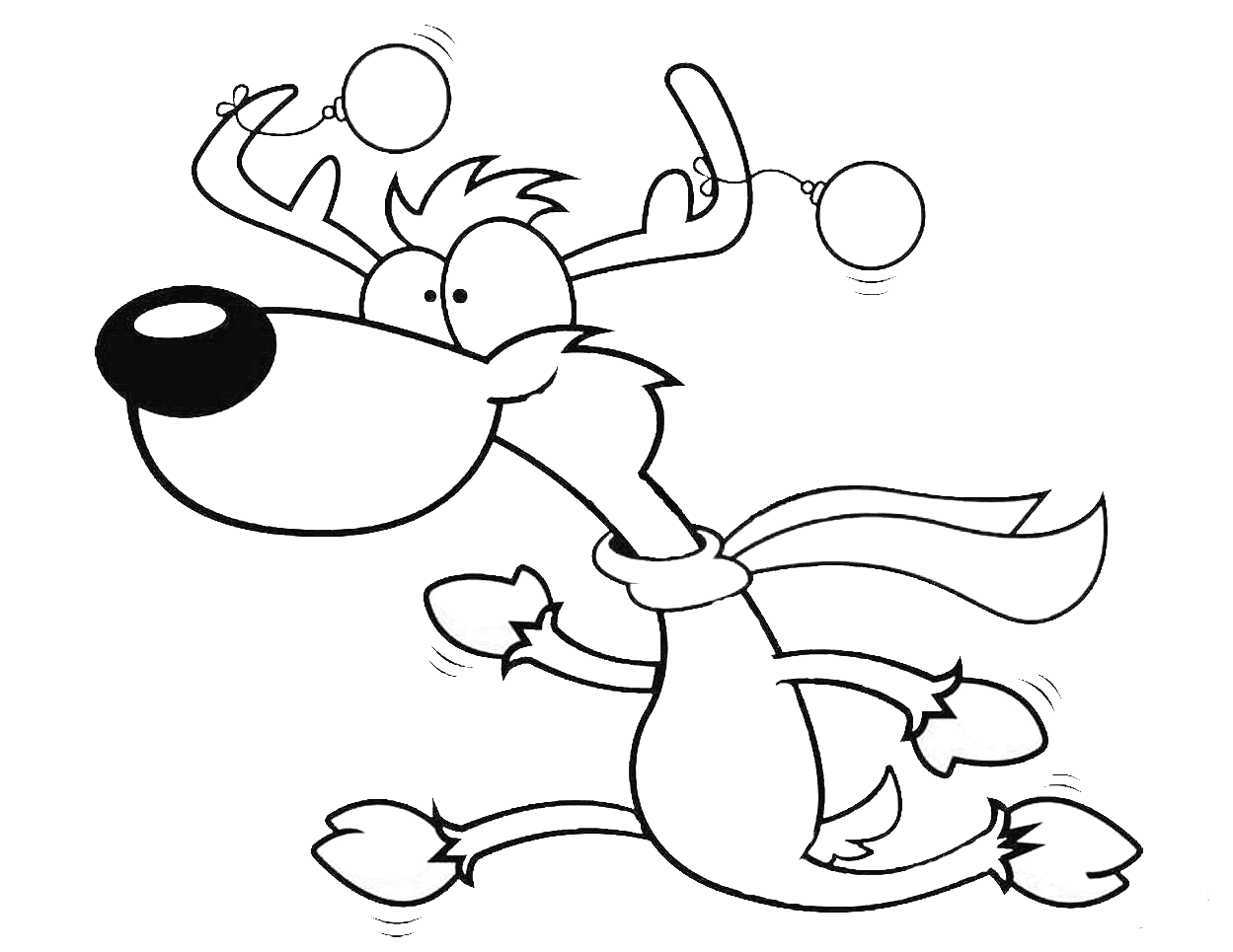 Cartoon Reindeer Running