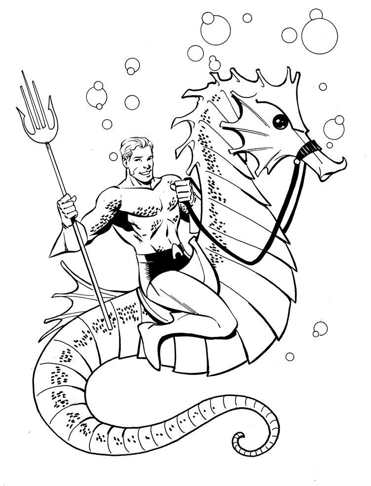 Aquaman Riding Seahorse