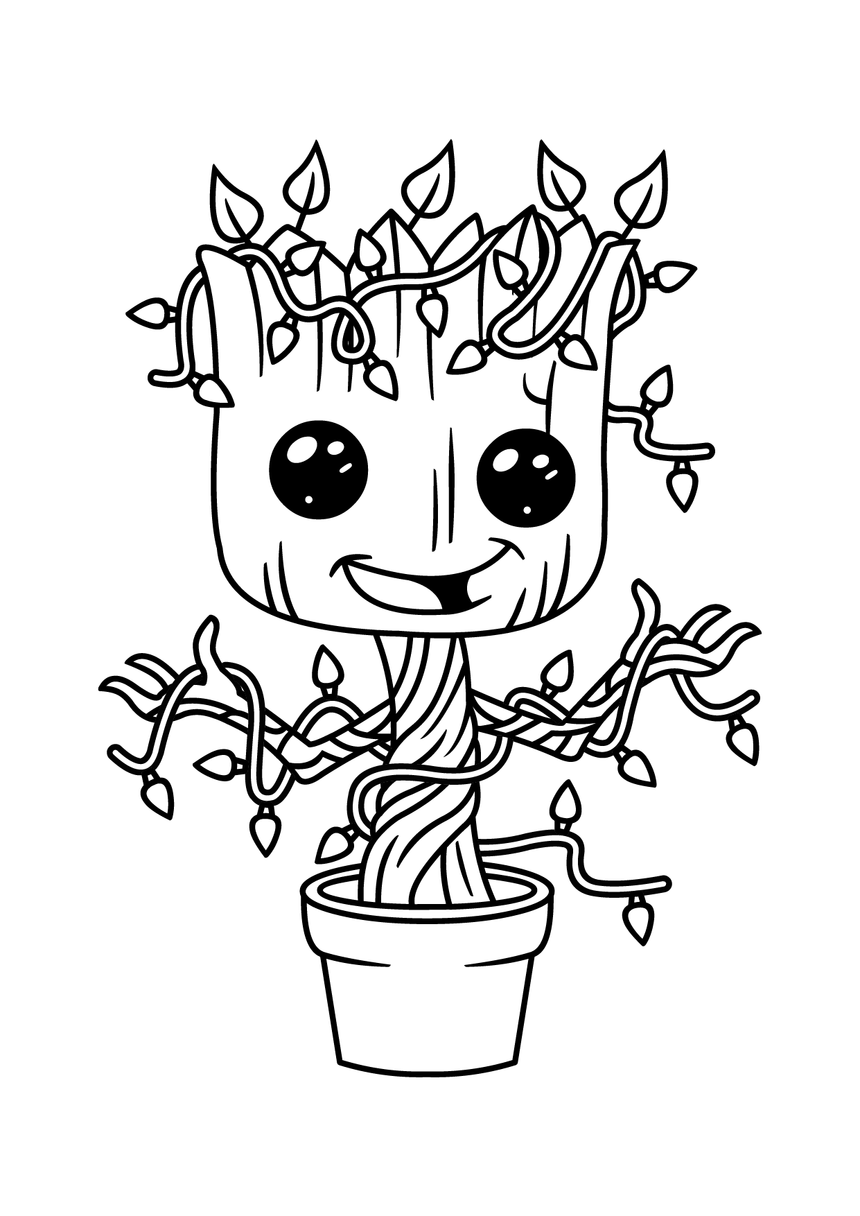 Small Groot In Flower Vase