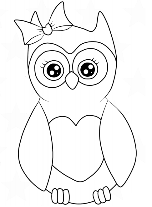 Owl With Hair Bow