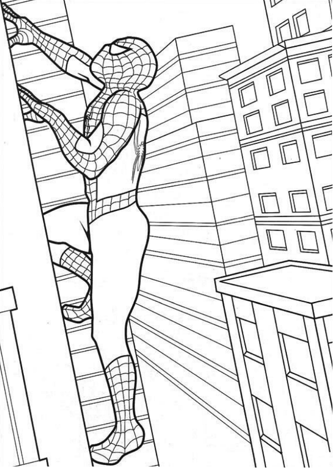 Spider Man Climbing Building
