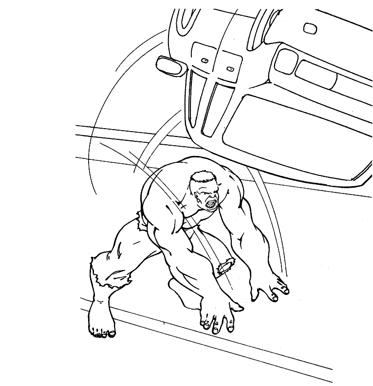 Hulk Throwing Car