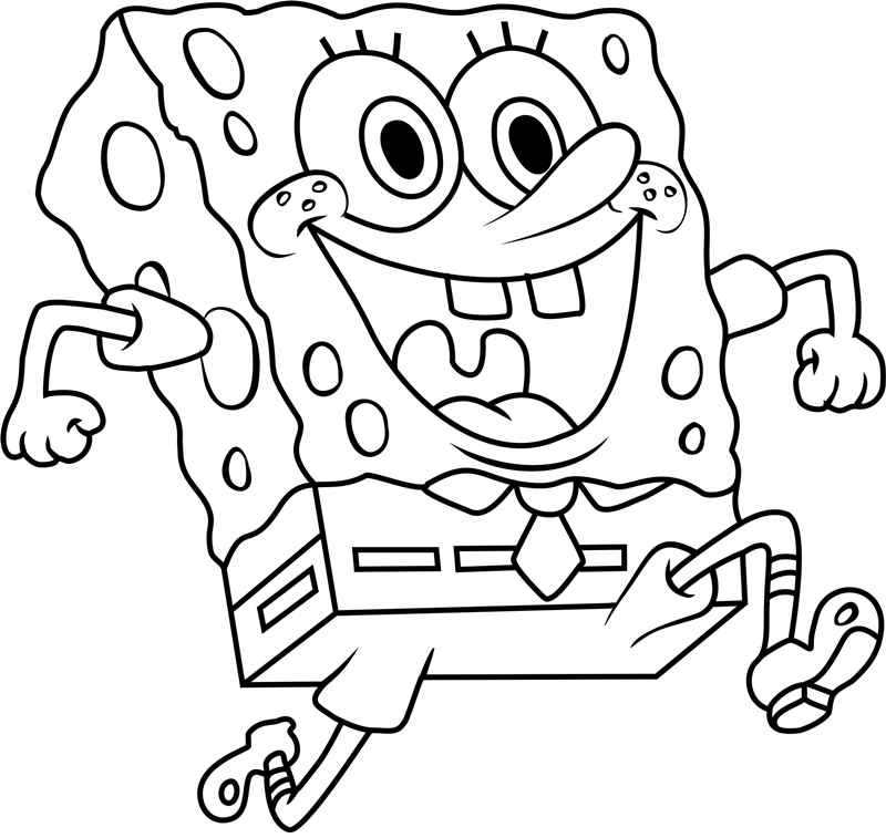 Happy SpongeBob Running