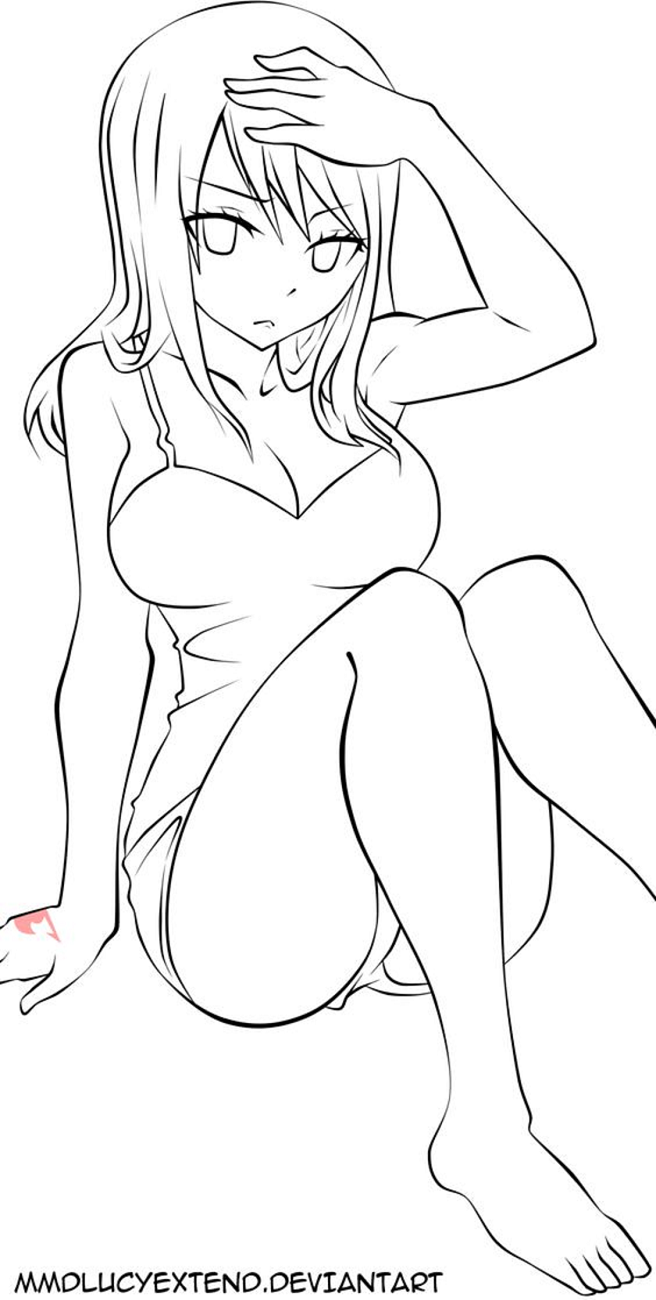 Lucy Anime Lineart