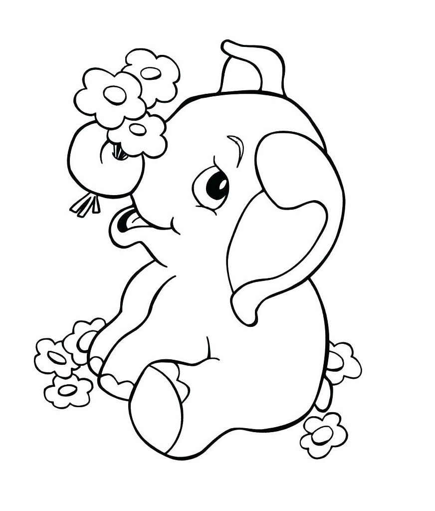 Elephant With Flower