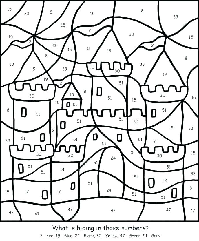 Castle For Coloring By Numbers