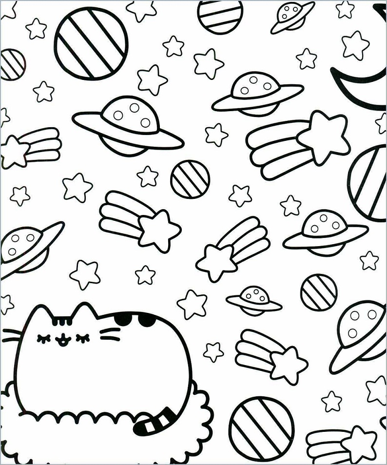 Pusheen With Stars And Planets