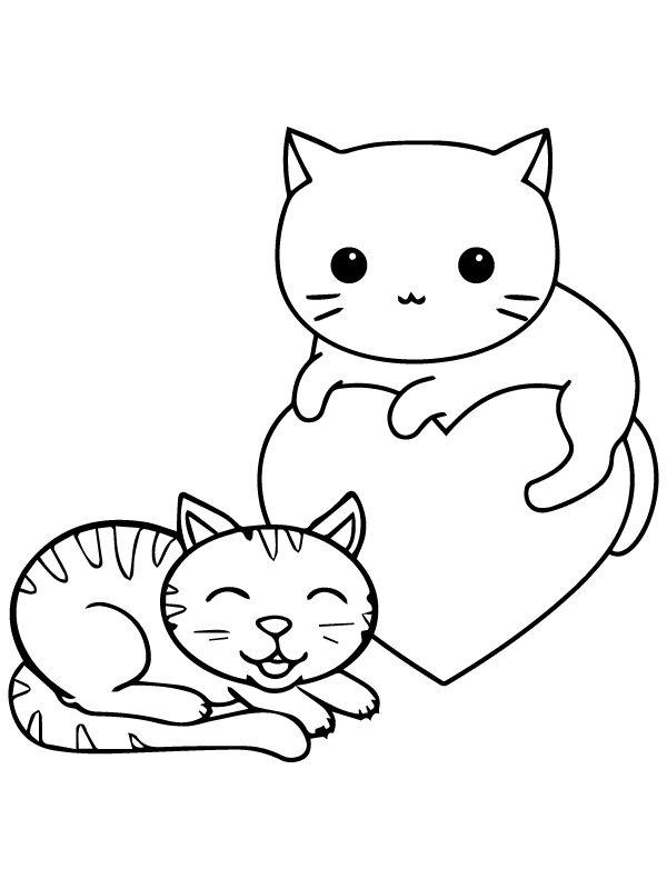 Adorable Kittens in Animal's Valentine Printable