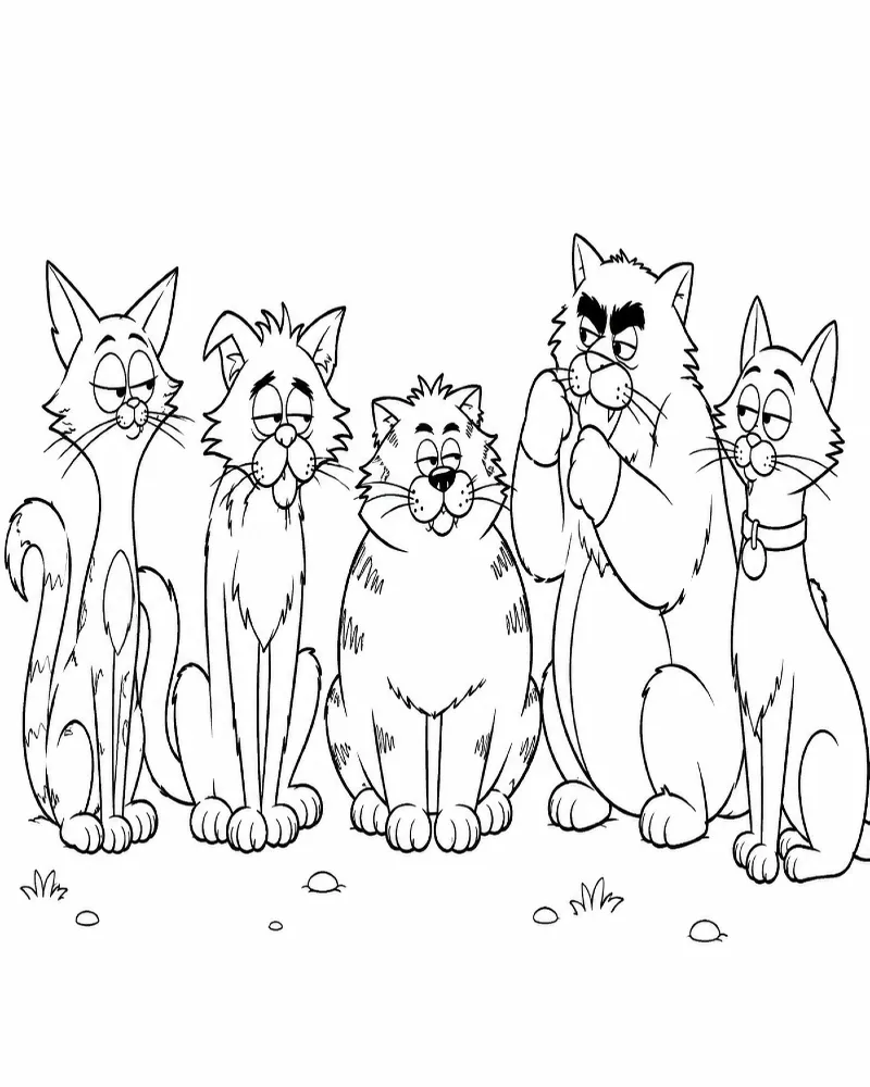 Alley Cats Coloring Pages