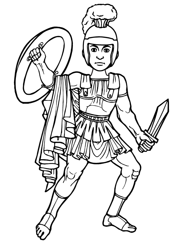 Ares with Armor and Sword