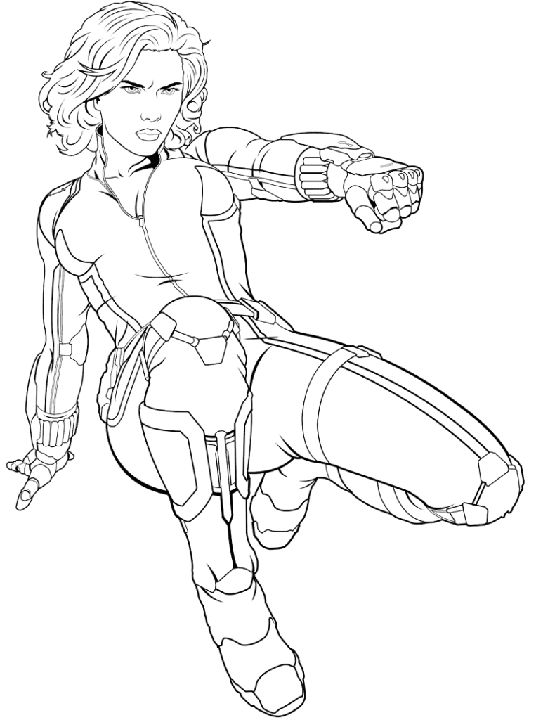 Black Widow Coloring Page