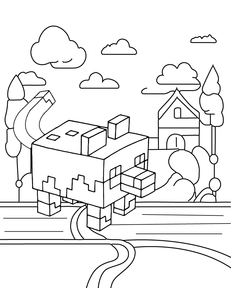 Blocky Character in the Suburbs