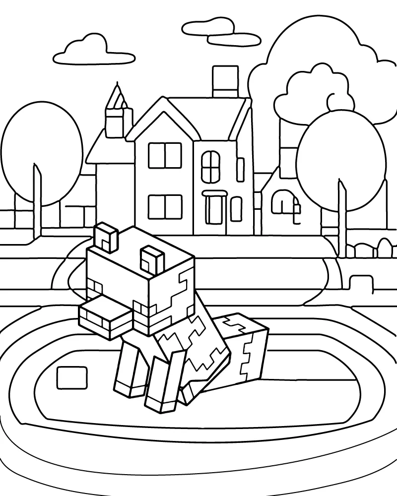 Blocky Dog in the Park