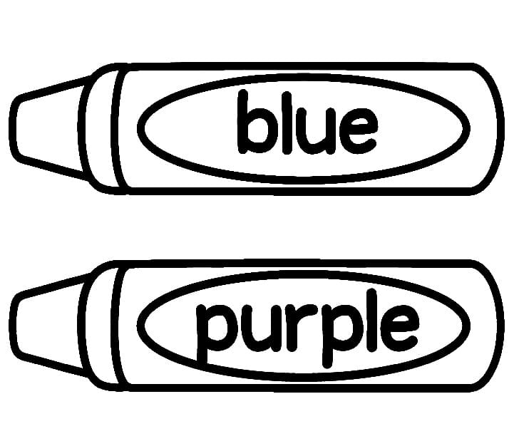 Blue And Purple Crayons