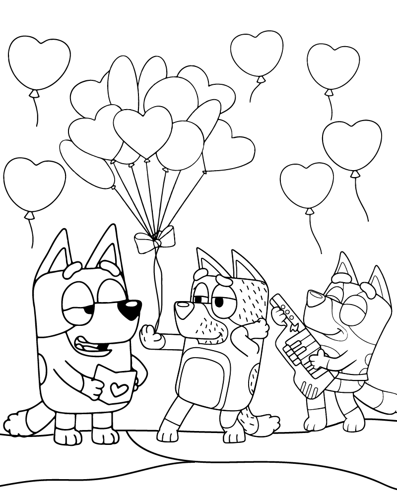 Bluey Valentines Party