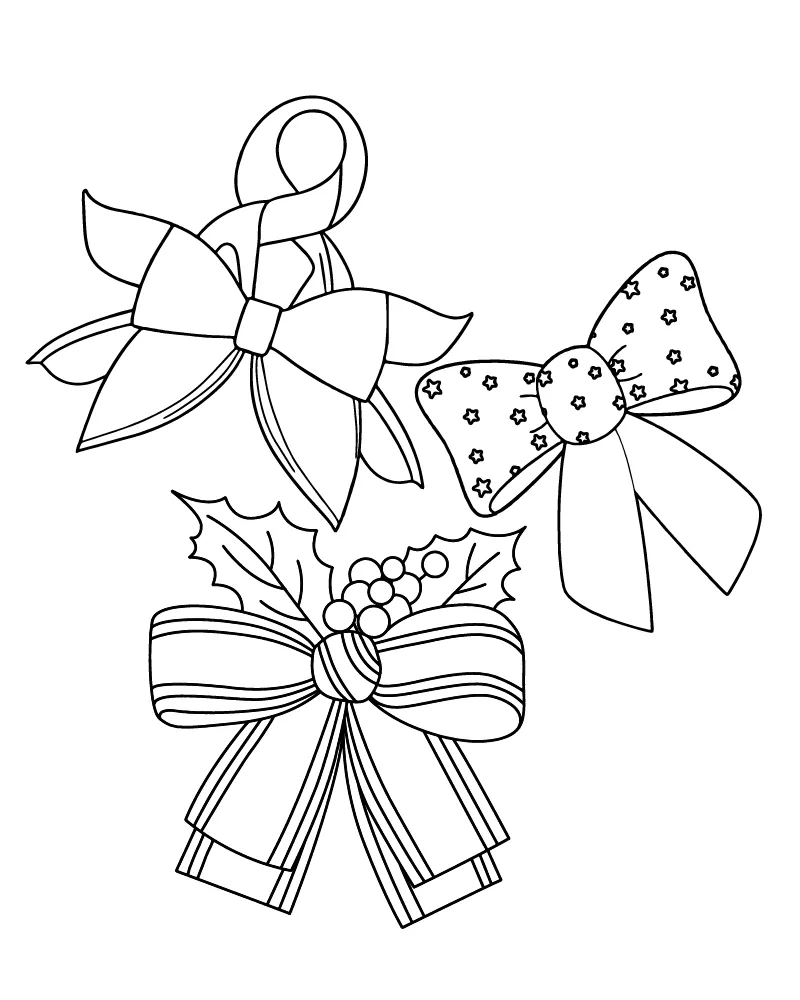 Weihnachtsgeschenk mit Schleife