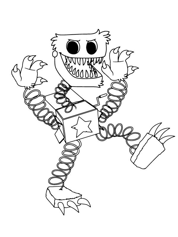 Boxy Boo from Project Playtime Coloring Page
