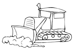 Bulldozer Coloring Page