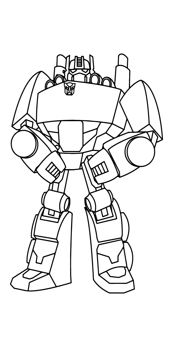White hat Bumblebee coloring page
