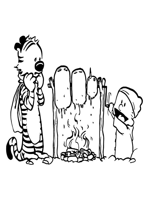Calvin and Hobbes Barbeque Cooking