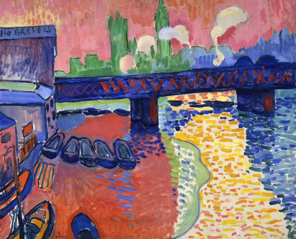 Charing Cross Bridge Painting by André Derain