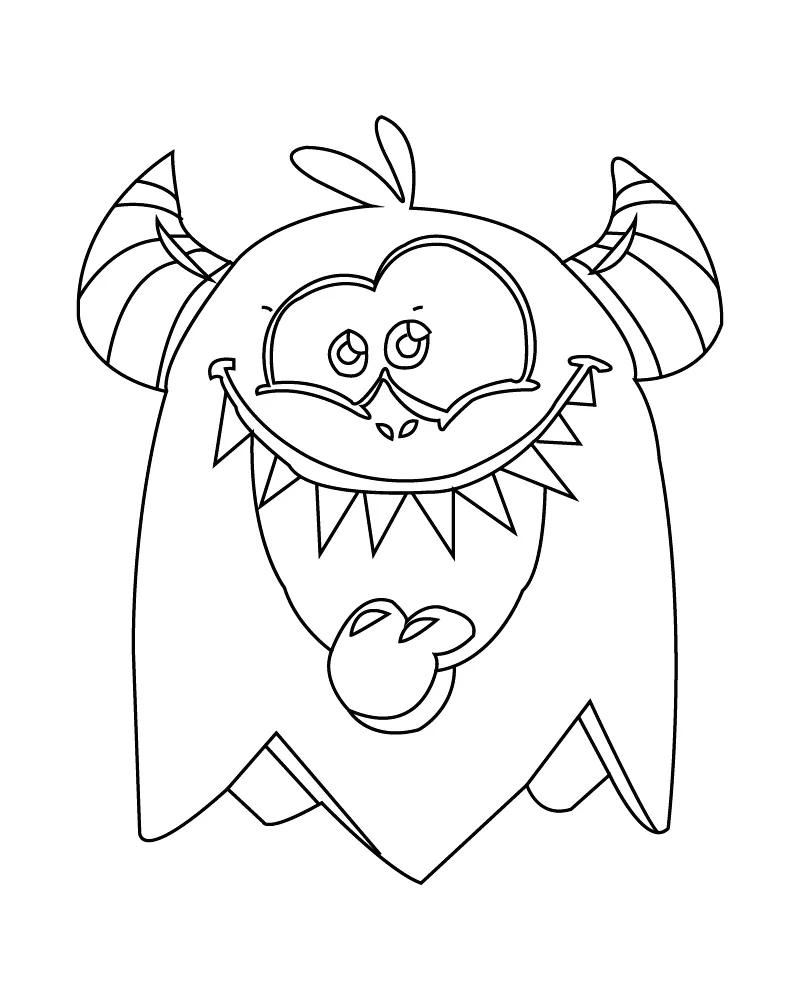 Monstro alegre dos desenhos animados