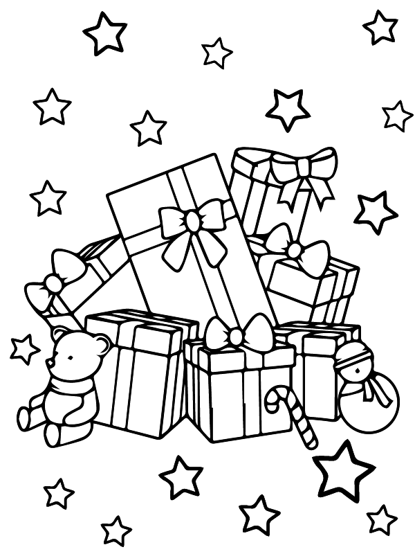 Christmas Gifts Coloring Pages