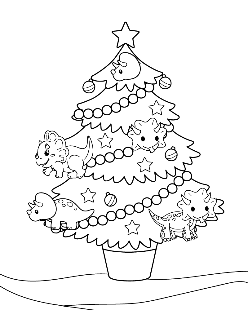 Christmas Tree and Dinosaur Design