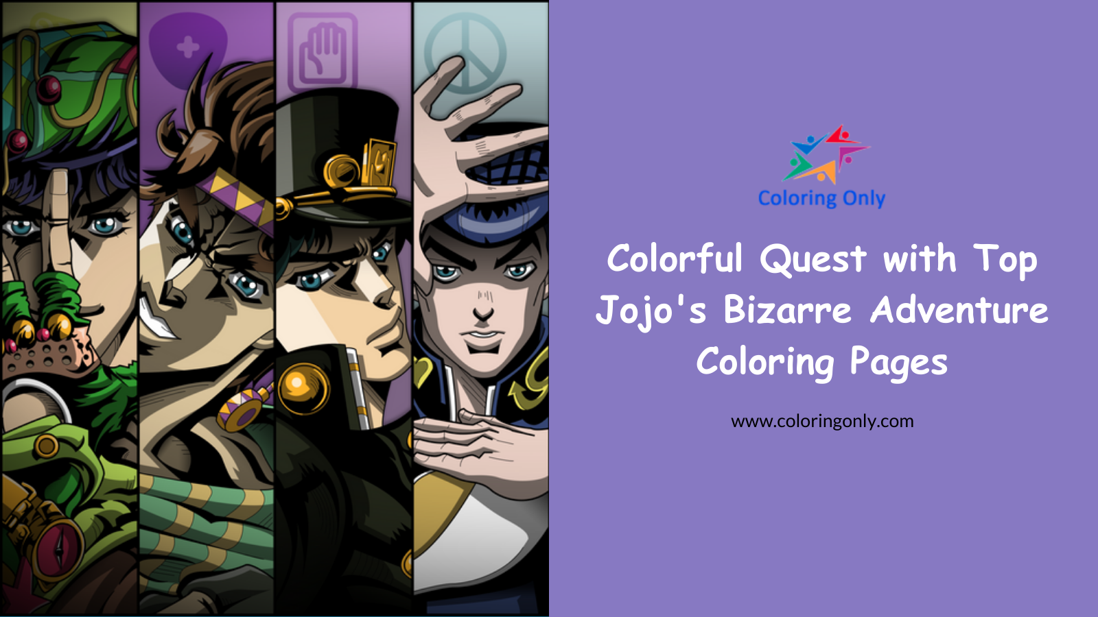 Colorful Quest with Top Jojo's Bizarre Adventure Coloring Pages