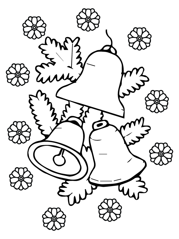 Coloring Christmas Two Bells Coloring Pages