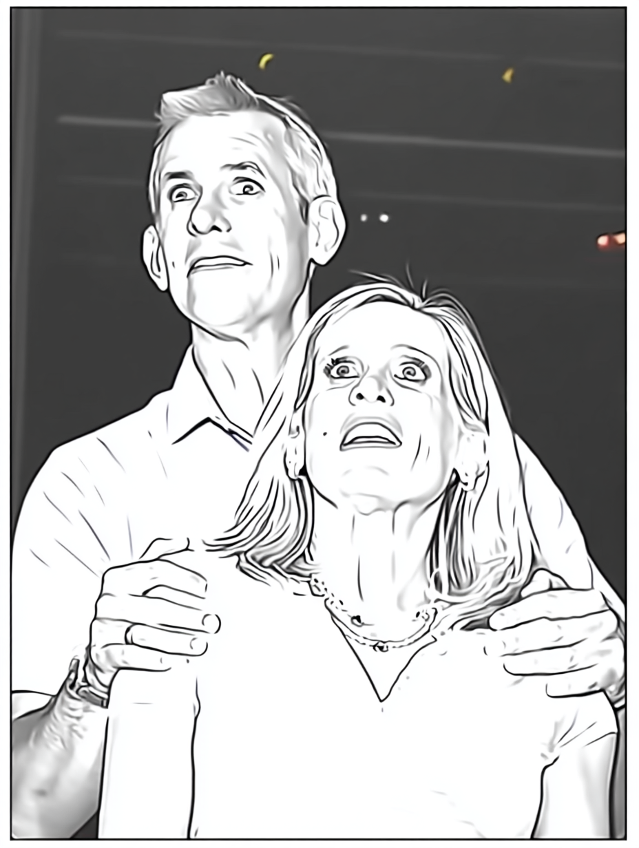 Couple’s Coldplay Moment Coloring Page – Astronomer CEO Meme