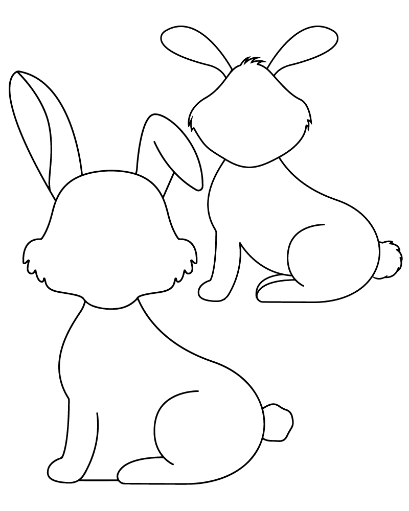 Cute Little Two Bunny Templates