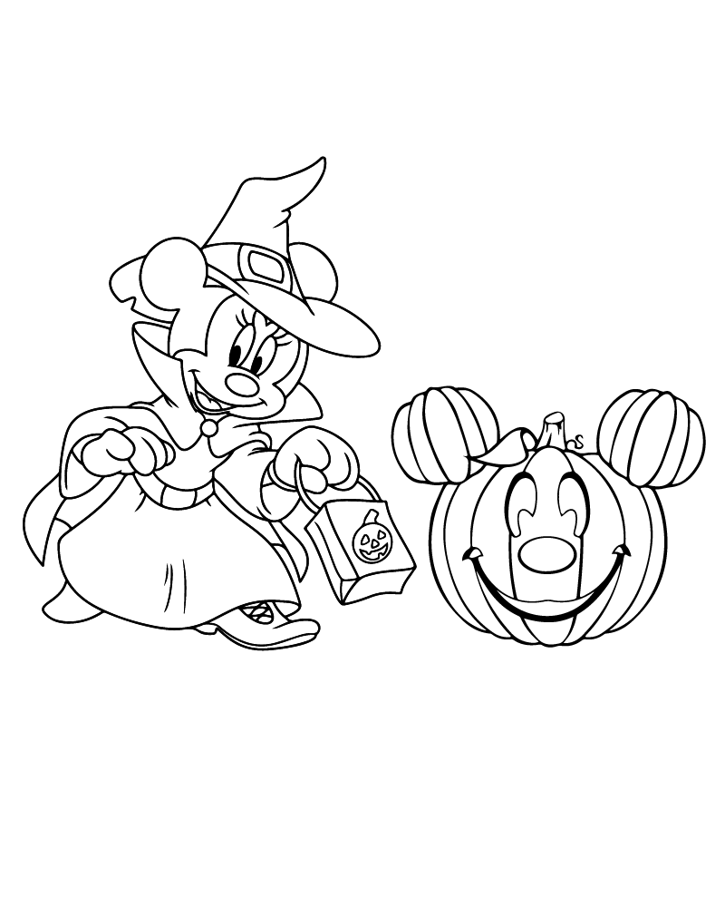 Mickey Mouse Halloween Coloring Pages