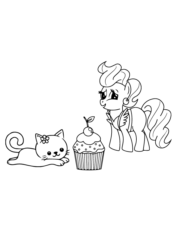 Cutie Cat, Cupcake and Mrs. Cake My Little Pony