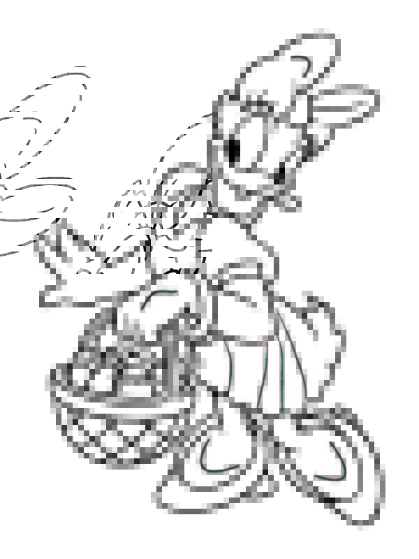 Daisy Duck Carrying a Basket