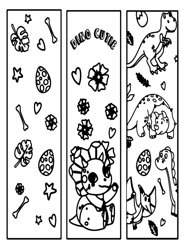 Dino Cutie Bookmark for Kids