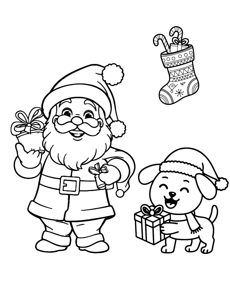 Dogs and Santa