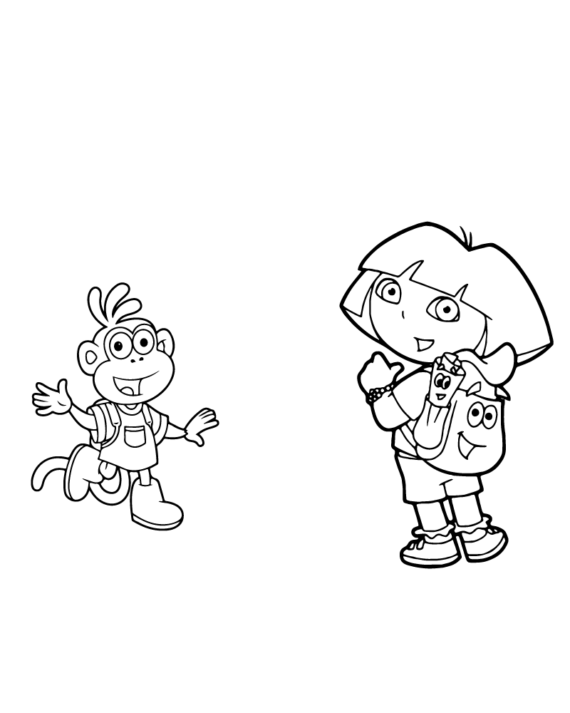 Dora and Boots with Map