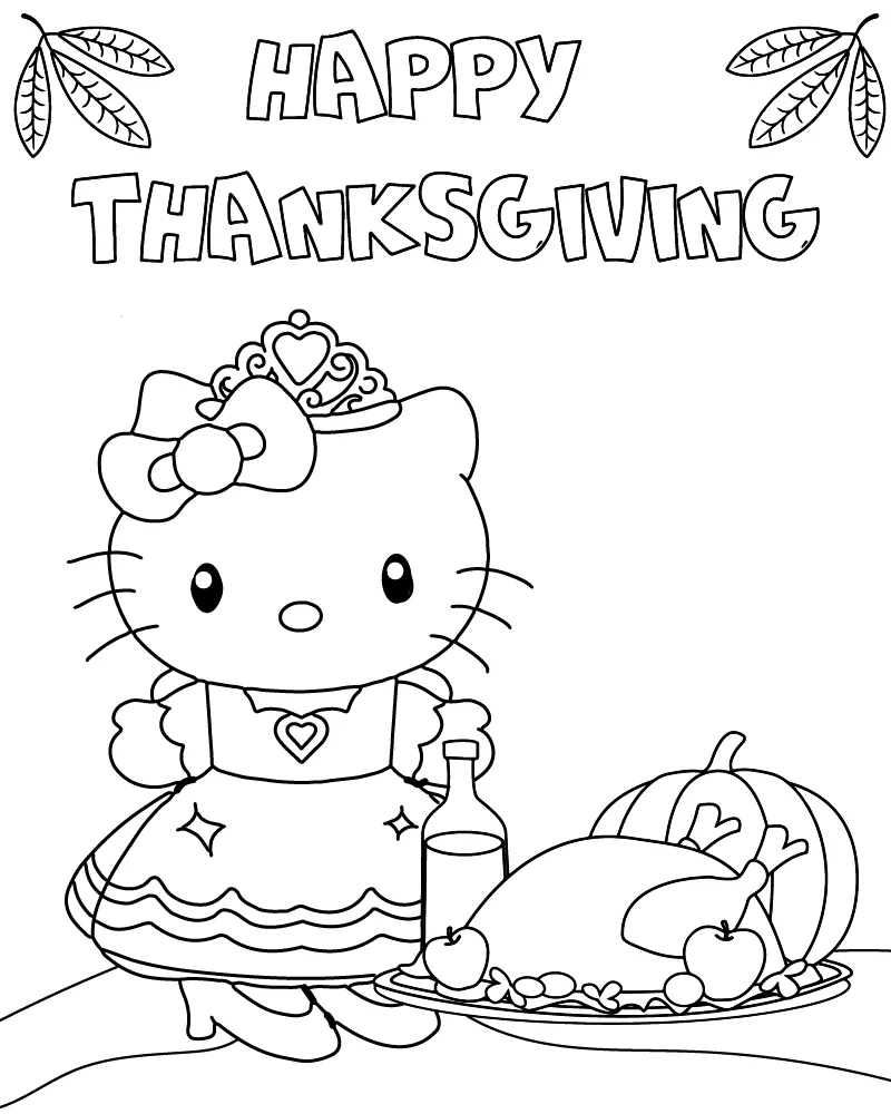 Olá Kitty Dia de Ação de Graças