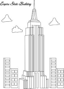 Desenho de Empire State Building para colorir