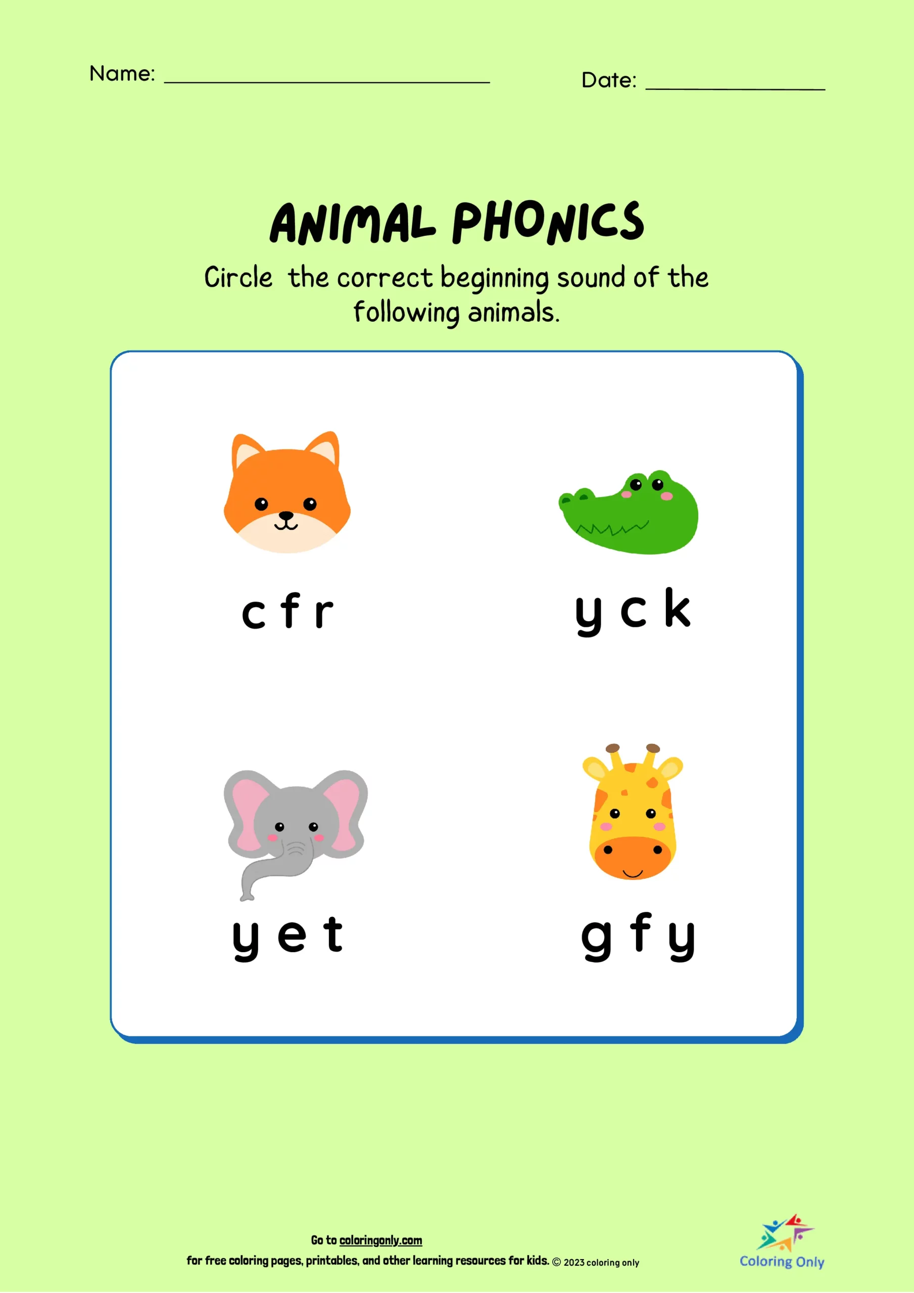 Animal Phonics