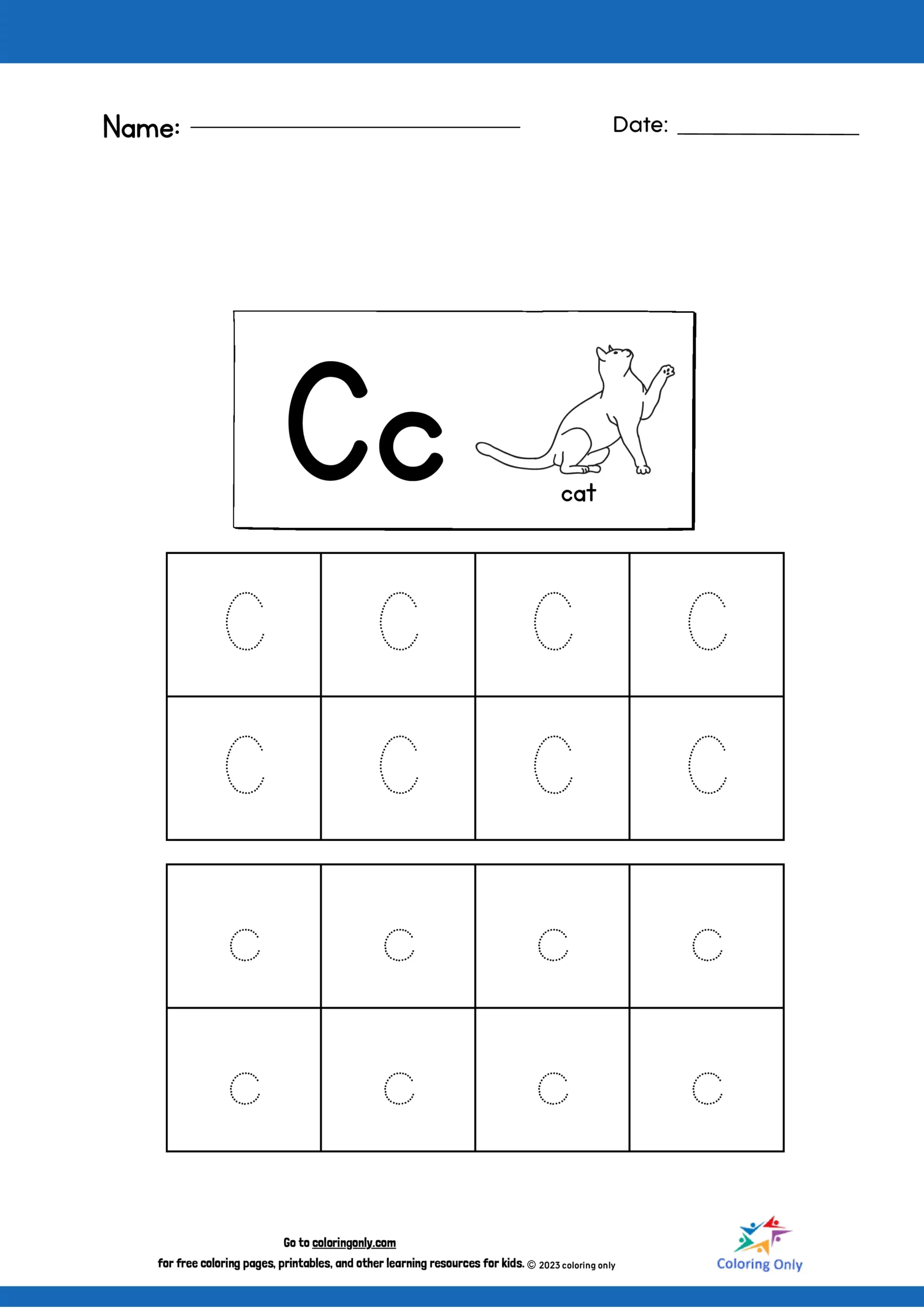 Letter C Tracing Free Printable