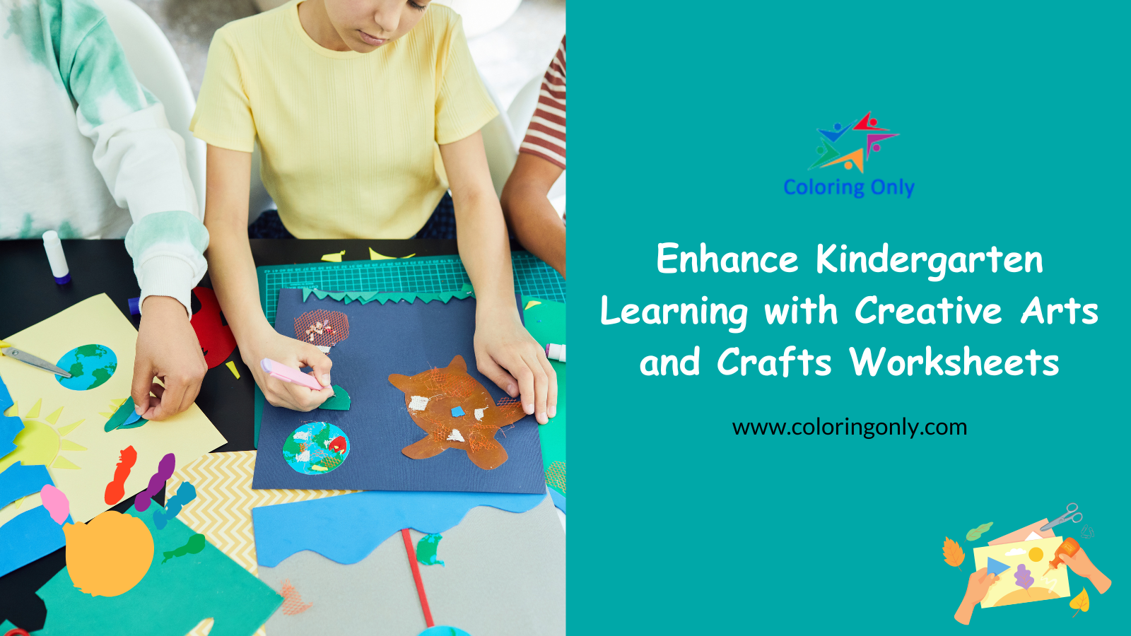 Verbessern Sie das Lernen im Kindergarten mit kreativen Arbeitsblättern für Kunst und Handwerk