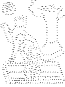 Extreme Dot to Dot Cat Coloring Page