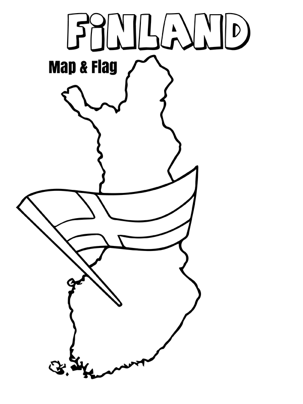 Finland Map and Flag