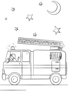 Fire Truck Coloring Page